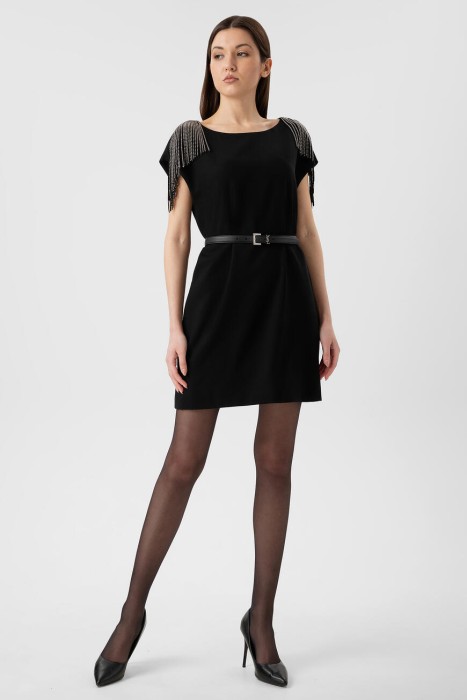 платье  из шерсти спереди