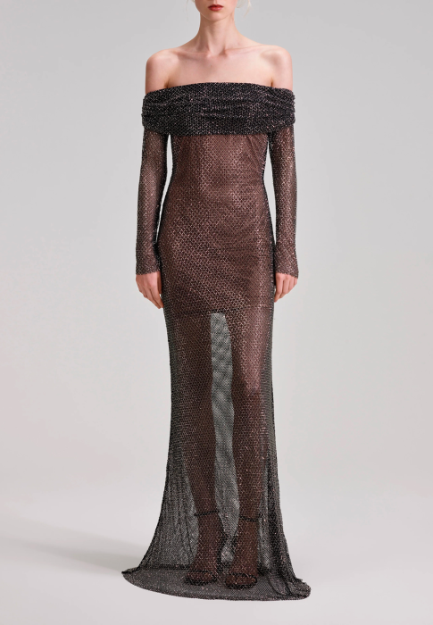 платье  от бренда self-portrait вид слева