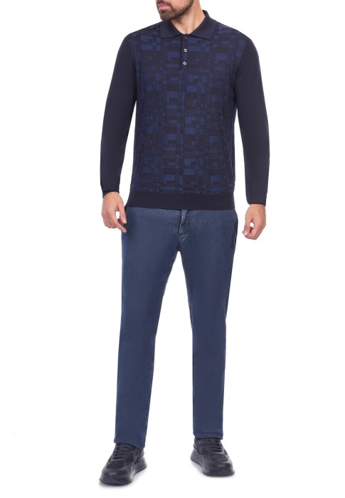 поло длинный рукав  от бренда zilli вид слева