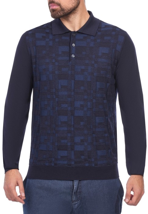 поло длинный рукав  из италии вид сбоку