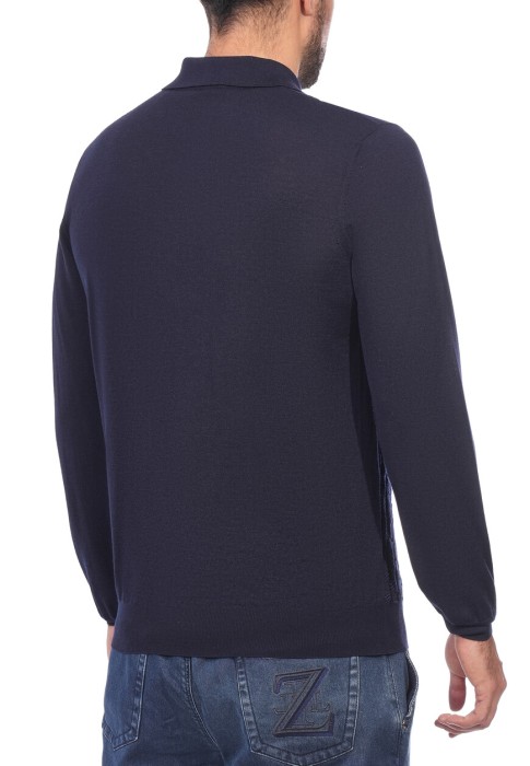 поло длинный рукав  из проверенных материалов спереди