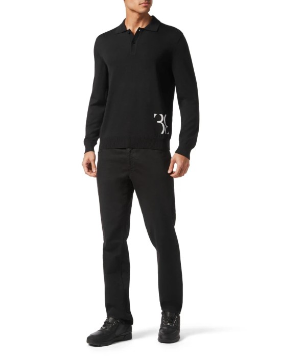 поло с длинным рукавом  WACC-MKK0232-BKN001N_02 фотография