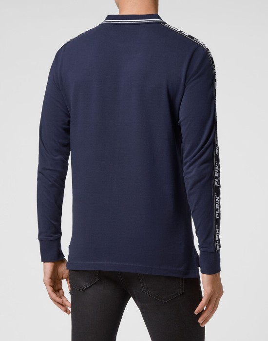 поло с длинным рукавом  из америки вид сбоку