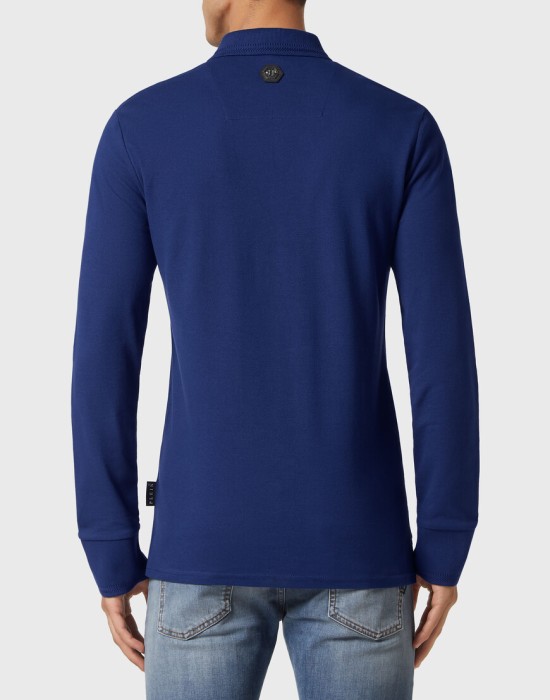 поло с длинным рукавом  из америки вид сбоку