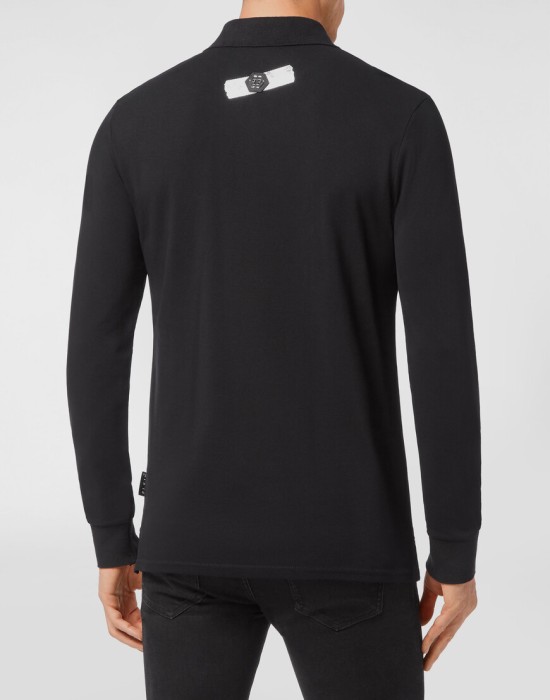 поло с длинным рукавом  из америки вид сбоку