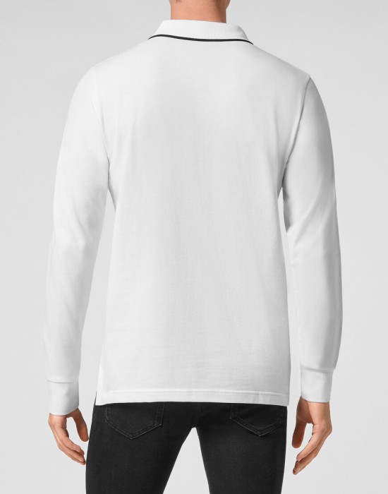 поло с длинным рукавом  из америки вид сбоку