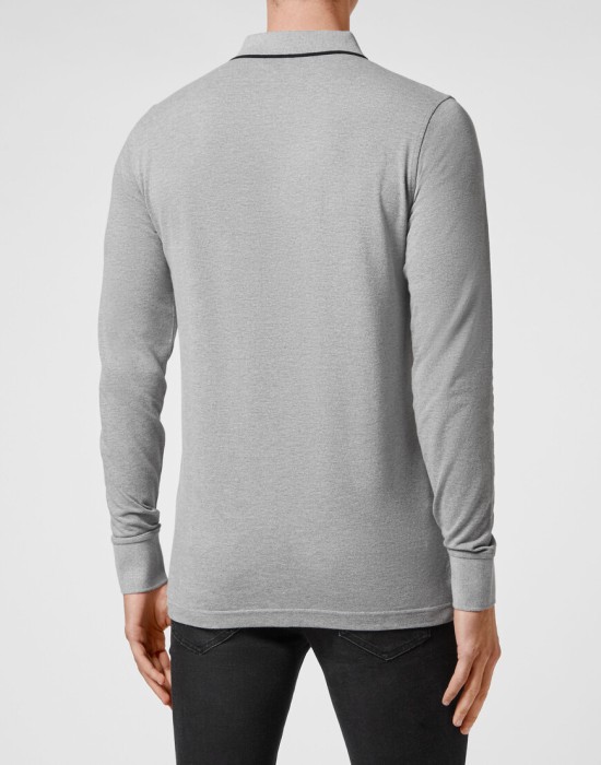 поло с длинным рукавом  из америки вид сбоку