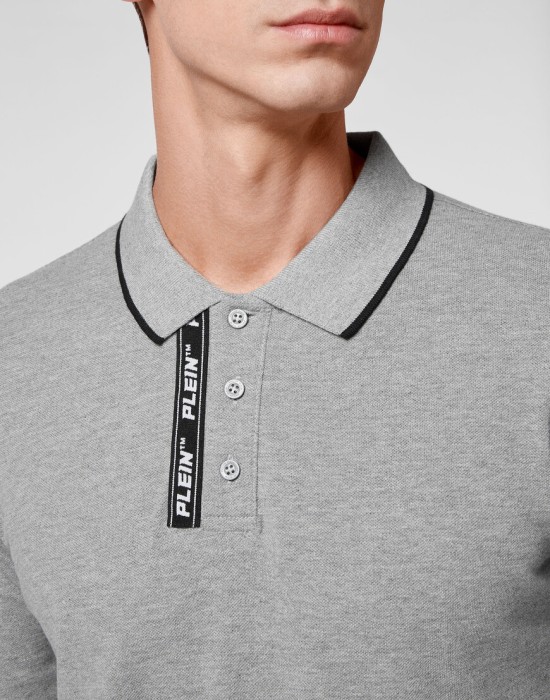 поло с длинным рукавом  из проверенных материалов спереди