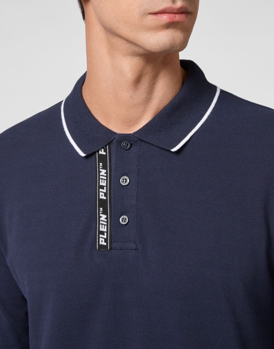 поло с длинным рукавом  из проверенных материалов спереди