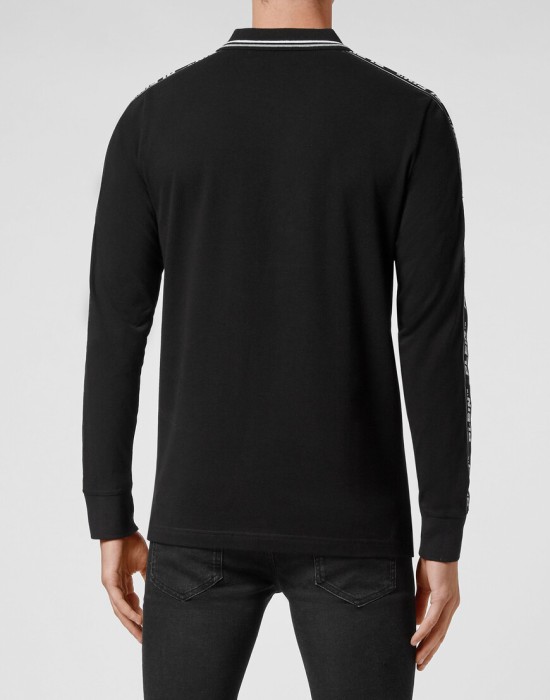 поло с длинным рукавом  из америки вид сбоку