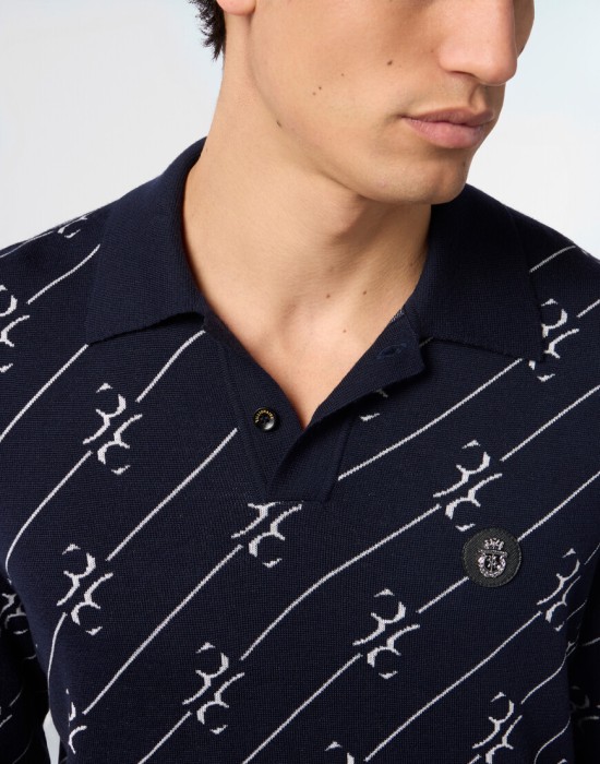 поло с длинным рукавом  из проверенных материалов спереди