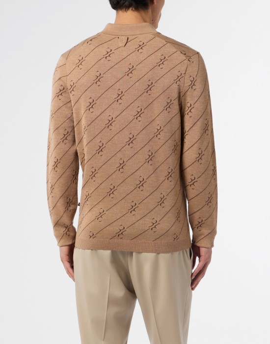 поло с длинным рукавом  из италии вид сбоку