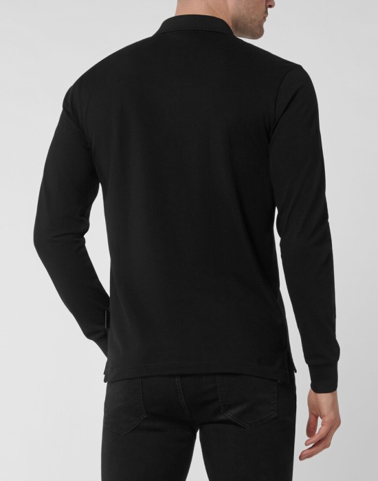 поло с длинным рукавом  из америки вид сбоку