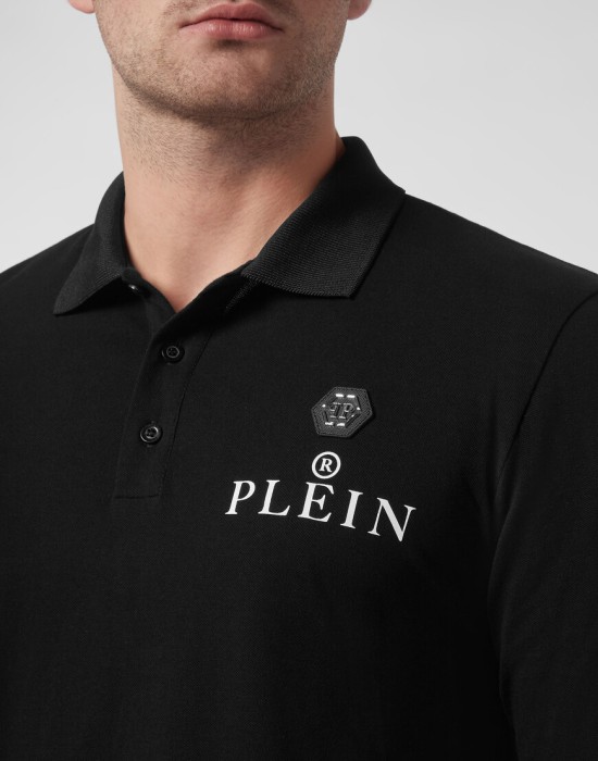 поло с длинным рукавом  из проверенных материалов спереди