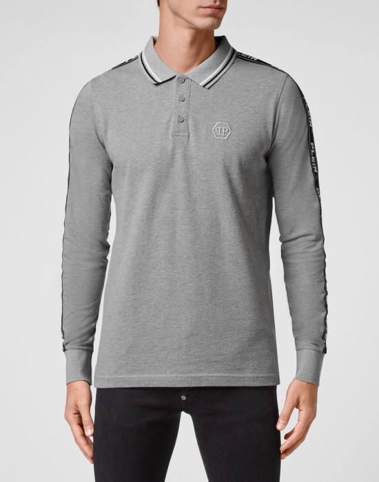 поло с длинным рукавом  от бренда philipp plein вид слева