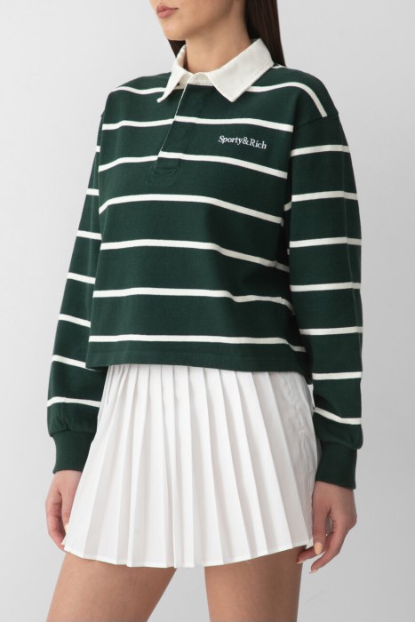 поло sporty rich модель serif logo rugby ST008606300GR51 фотография