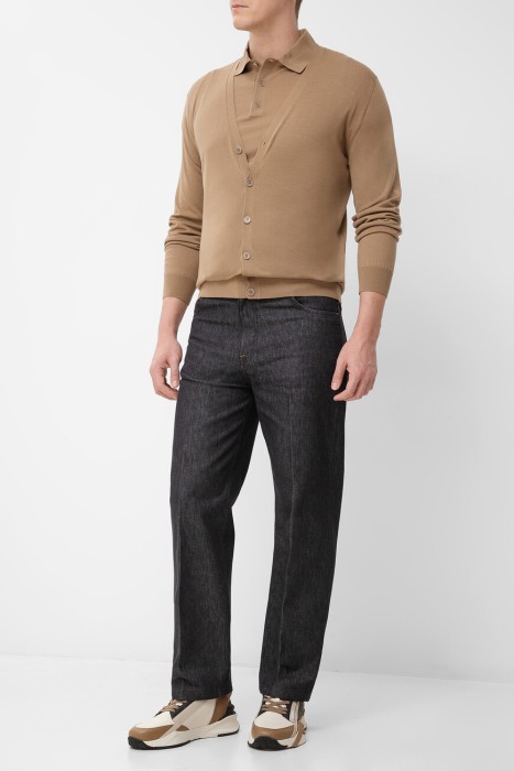 поло  из шерсти спереди