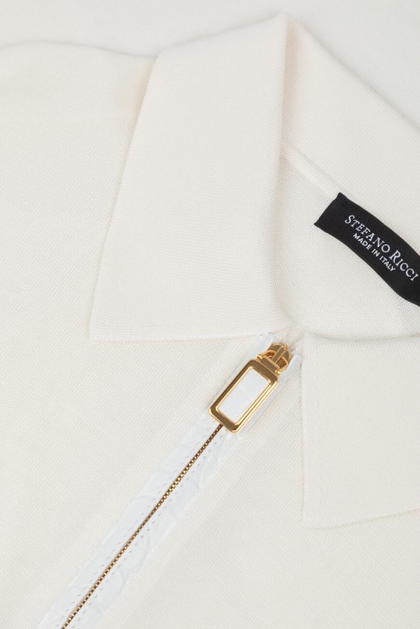 поло  из кожи спереди