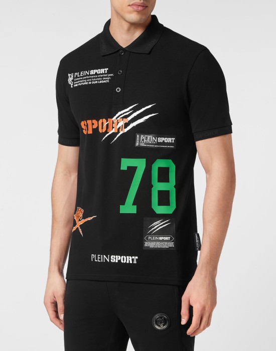 поло  от бренда plein sport вид слева