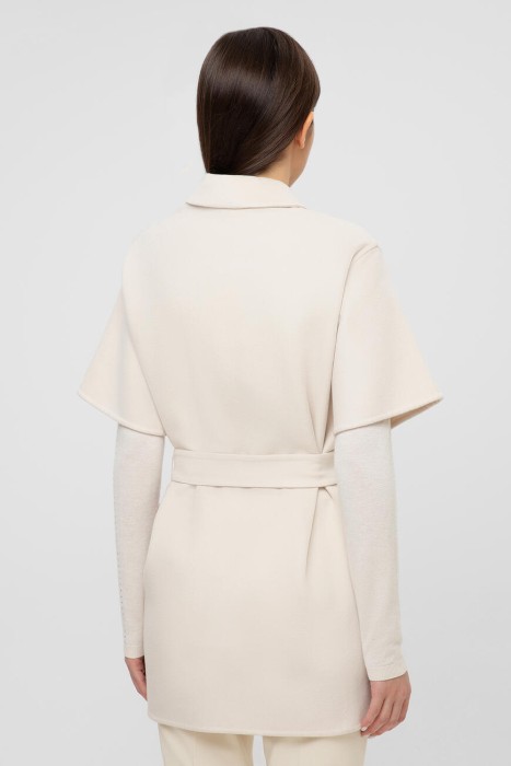 полупальто  из кашемировой и шерстяной ткани из италии вид сбоку