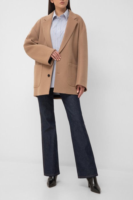 полупальто  модель egg из хлопка спереди