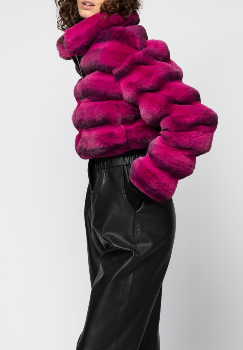 полушубок  из италии вид сбоку