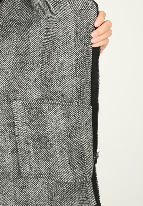 пончо  универсального стиля с лицевой стороны