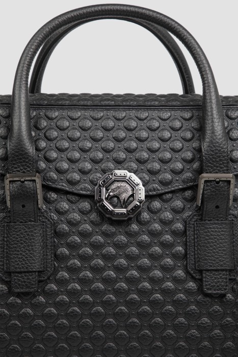 портфель  из льна спереди