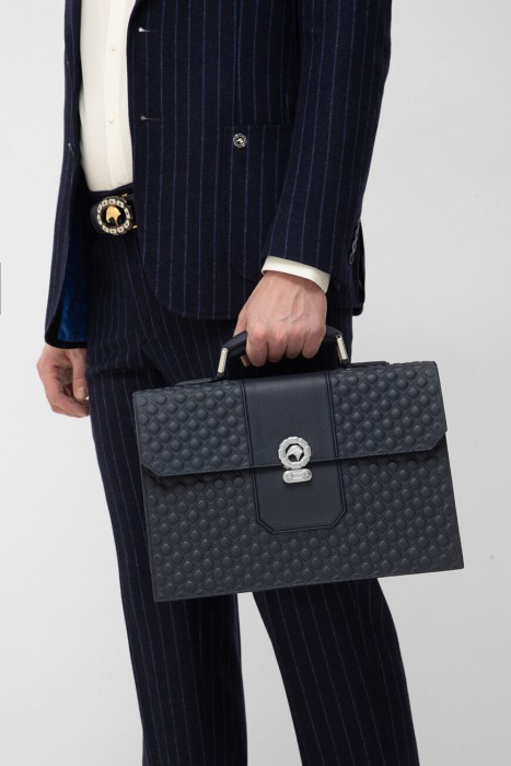 портфель  от бренда stefano ricci вид слева