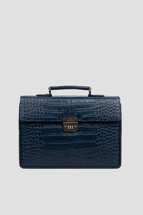 портфель  GIOVE/BIS BLUE PRINTED CALF фотография