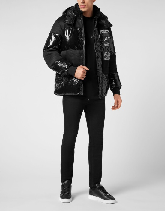 пуховик  из проверенных материалов спереди