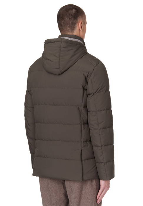 пуховик  из италии вид сбоку