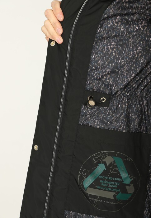 пуховик  для взрослого возраста с изнаночной стороны