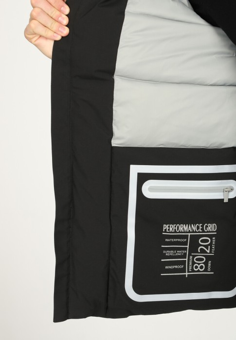 пуховик  для взрослого возраста с изнаночной стороны