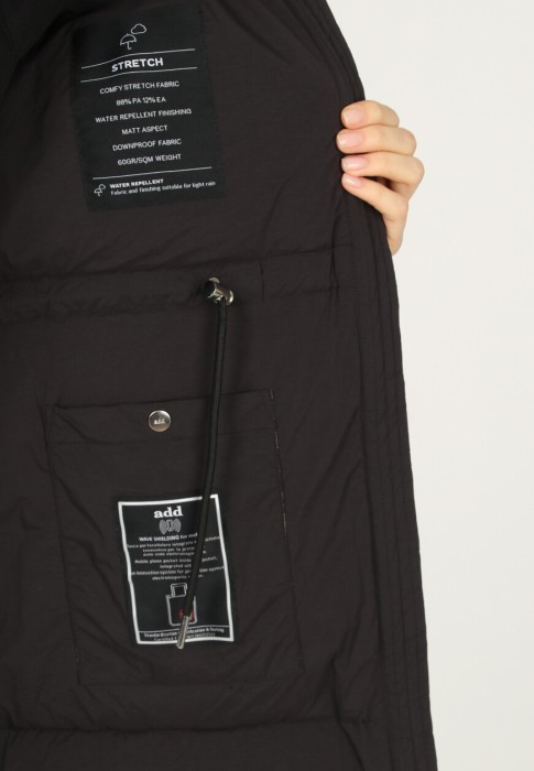 пуховик  универсального стиля с лицевой стороны