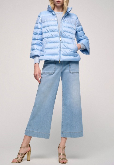 пуховик  от бренда luisa spagnoli вид слева