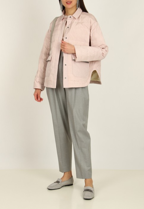 пуховик  из италии вид сбоку