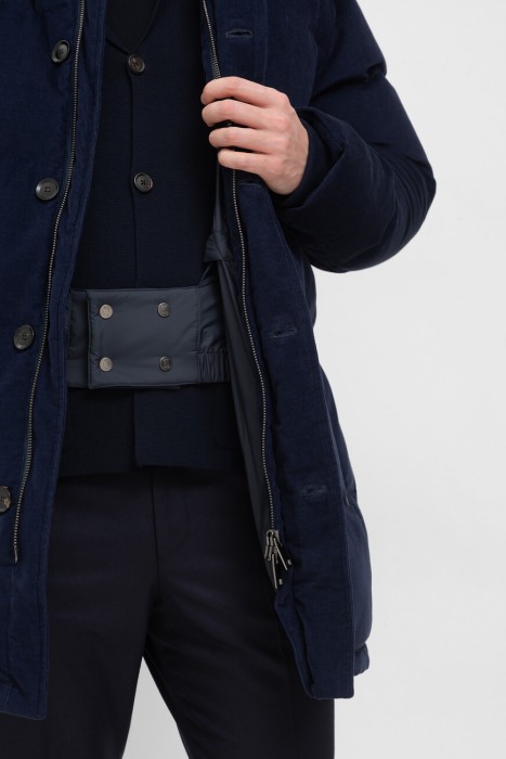 пуховик  из хлопка спереди