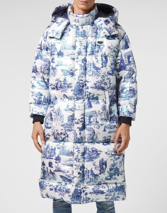 пуховик  от бренда philipp plein вид слева