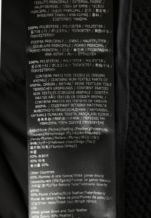 пуховик  вид слева