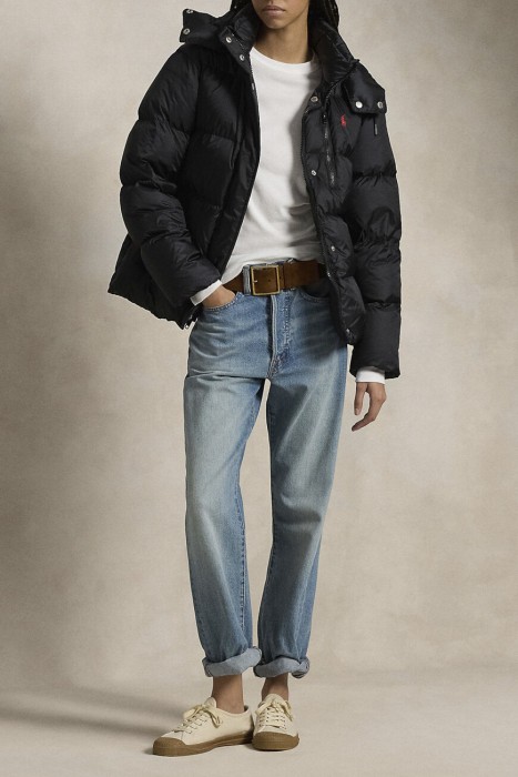 пуховик  из полиамида спереди