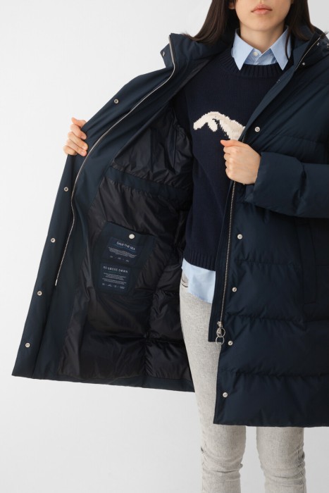 пуховик  из полиэстера спереди