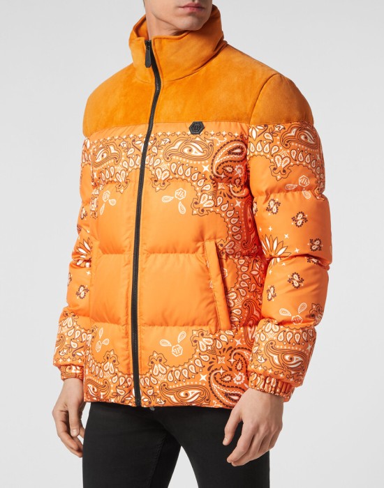 пуховик  от бренда philipp plein вид слева