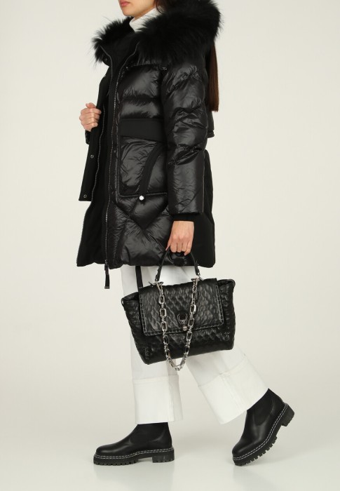 пуховик  от бренда diego m вид слева