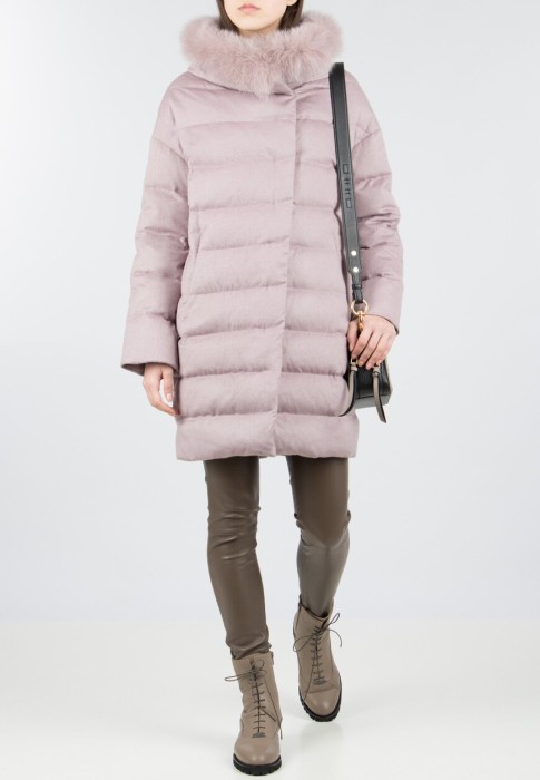 пуховик  из франции вид сбоку