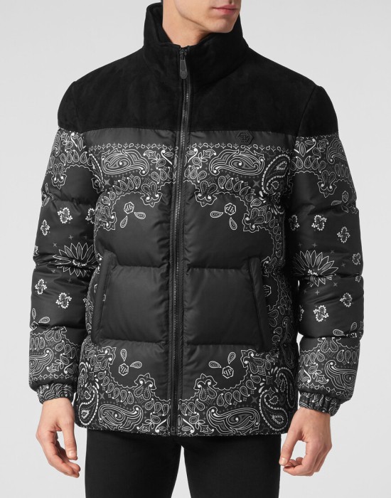 пуховик  от бренда philipp plein вид слева