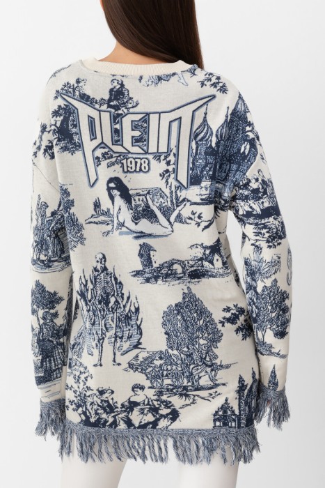 пуловер  от бренда philipp plein вид слева