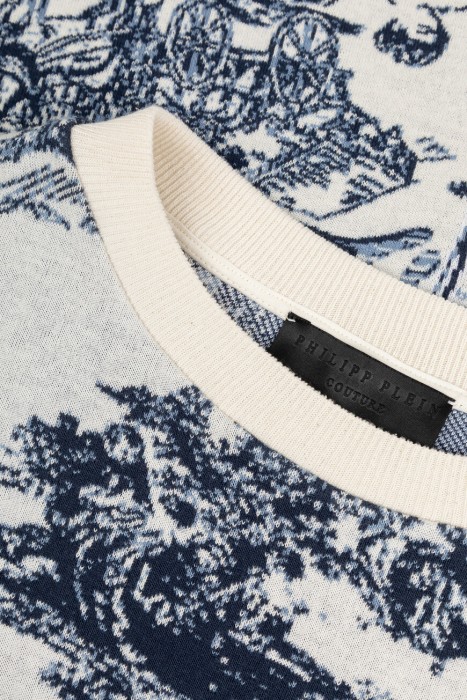 пуловер  из хлопка спереди