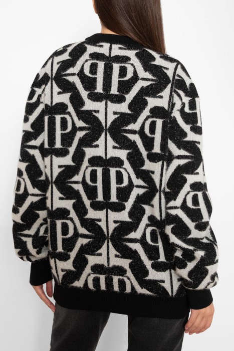 пуловер  от бренда philipp plein вид слева