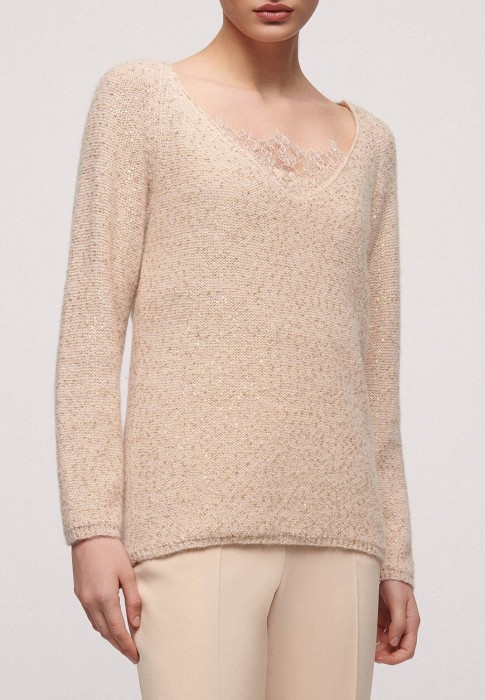 пуловер  от бренда luisa spagnoli вид слева